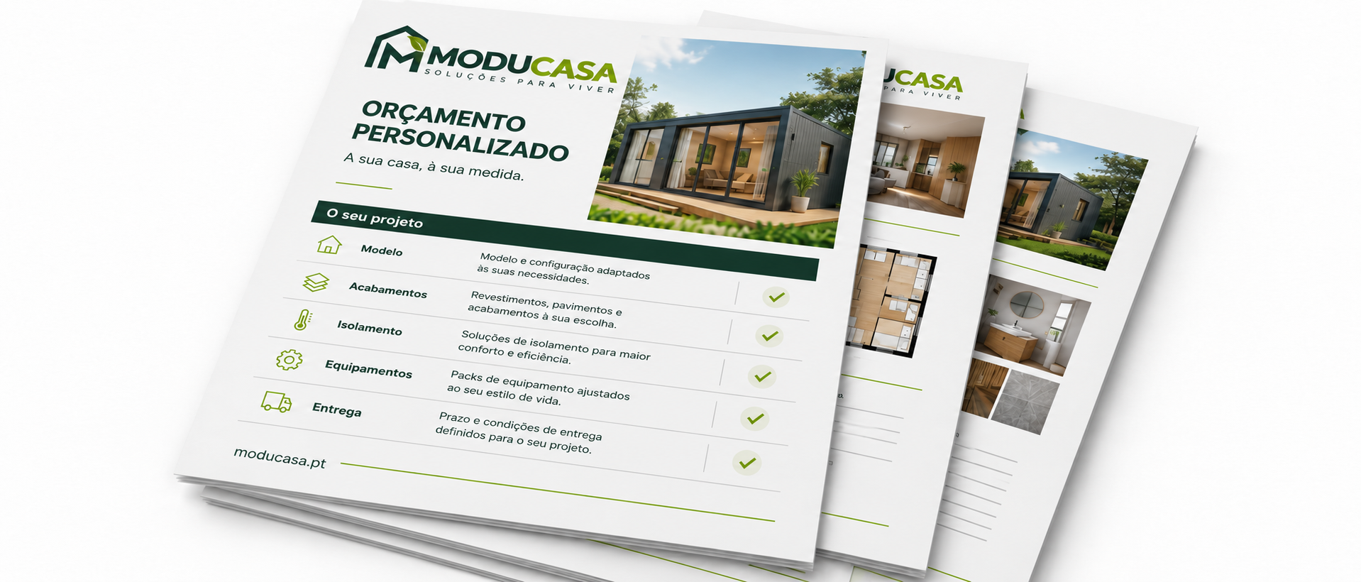 Exemplo ilustrativo de uma proposta personalizada MODUCASA